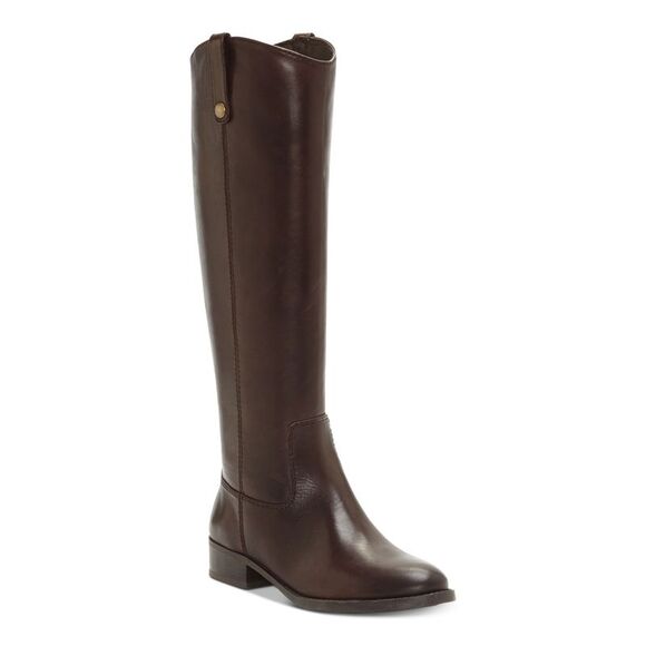 INC Womens Brown Goring Fawne Round Toe Block Heel Leather Riding Boot 6.5 M